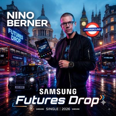 Nino Berner - SAMSUNG Futures Drop 
Schlüsselwörter: Music;Musik;Nino Berner;Release;Omen III;Spotify: Deezer;Apple Music;YouTube Music